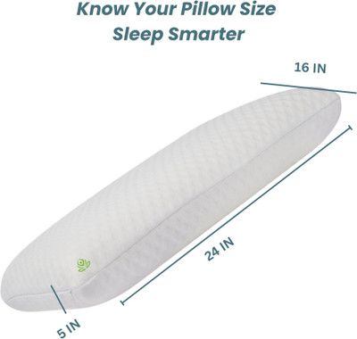 MIVOR Memory Foam Solid Orthopaedic Pillow Pack of 1(White)