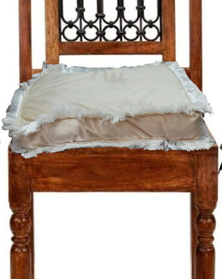 VP Creation Cotton Solid Chair Pad Pack of 1(Beige)