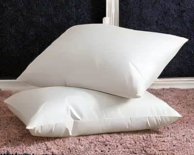 EIRINI LUXURY Microfibre Solid Sleeping Pillow Pack of 2(White)