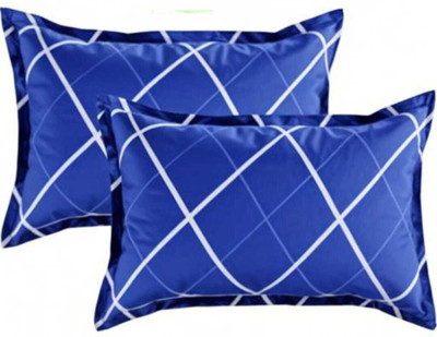 fulffystyl Microfibre Sleeping Pillow Pack of 2 Floral luxury(Blue)