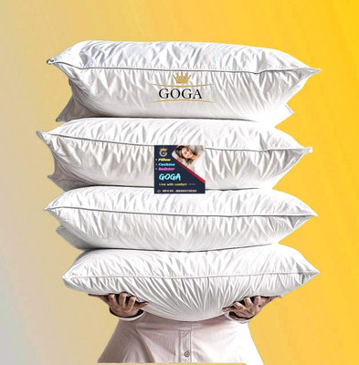 Texlux LUXURY Cotton Solid Sleeping Pillow Pack of 4(White)