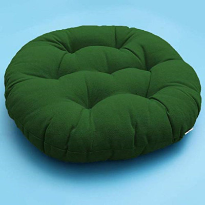 aeTHEric Microfibre Solid Chair Pad Pack of 1(Dark Green)