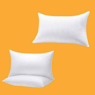 LIPONOS LUXURY Polyester Fibre Abstract Sleeping Pillow Pack of 3(White)