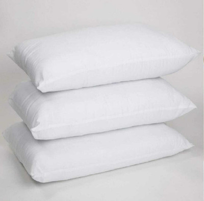 Kiago Microfibre Solid Sleeping Pillow Pack of 3(White)
