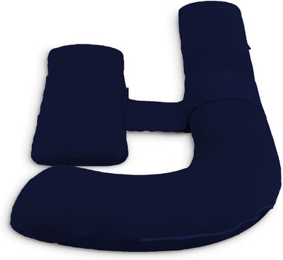 Mom's Moon Microfibre Solid Pregnancy Pillow Pack of 1(Dark Blue)