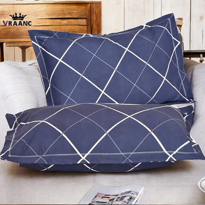 vraanc Luxury Microfibre Abstract Sleeping Pillow Pack of 2(Blue)
