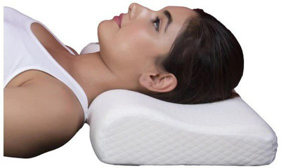 mede move Memory Foam Solid Orthopaedic Pillow Pack of 1(White)