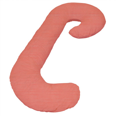 Get IT Polyester Fibre Orange shade Pregnancy Pillow Pack of 1(Orange)