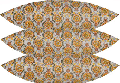 GKM Microfibre Floral Sleeping Pillow Pack of 3(Yellow)