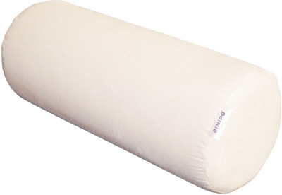 RINIPO Velvet Memory Foam Solid Bolster Pack of 1(White)