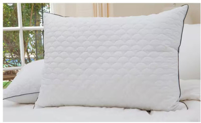 CHICERY Quilted Ultra Soft Microfiber Sleeping Pillow Microfibre Solid Sleeping Pillow Pack of 1(White)