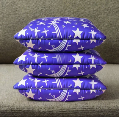 LIPONOS Polyester Fibre Sleeping Pillow Pack of 3 Abstract LUXURY(Blue)