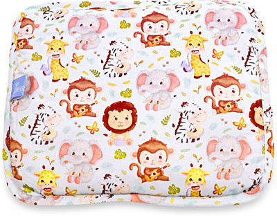 THE LITTLE BUNNY HOP IN STYLE Soft & Supportive Head Shaping Mustard Seeds Toons & Characters Baby Pillow Pack of 1(Crystal Colour)