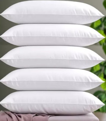 GUNVAR INDIA PRIVATE LIMITED LUXURY Polyester Fibre Abstract Sleeping Pillow Pack of 5(White)
