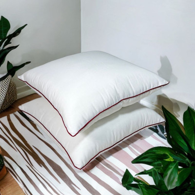 Snovii Microfibre Solid Cushion Pack of 2(White)