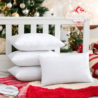 GZZZSD Memory Foam Solid Sleeping Pillow Pack of 4(White)