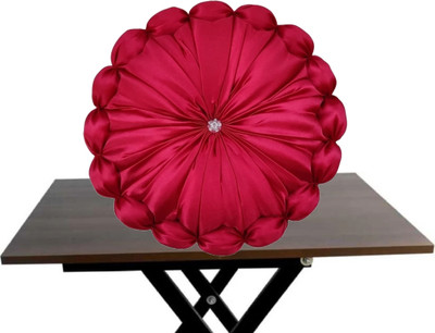 GTX GTX Cushion Handmade & Decorative Cushions for Living Room Bed,Sofa,Seating Area Microfibre Solid Floor Cushion Pack of 1(Red)
