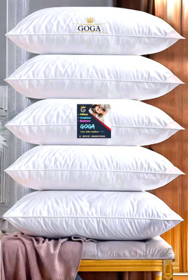 GOGA Cotton Sleeping Pillow Pack of 5 Solid LUXURY(White)