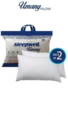 Sleepwell Microfibre, Polyester Fibre Sleeping Pillow Pack of 2 Solid(White)