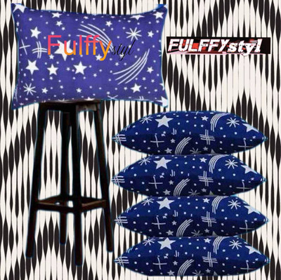 fulffystyl Microfibre Sleeping Pillow Pack of 5 Abstract SOFT(Blue)