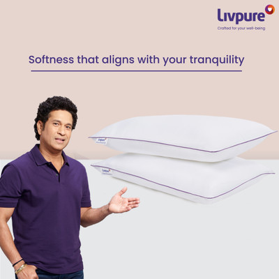 Livpure Smart Cloud Essentia Microfibre Solid Sleeping Pillow Pack of 1(White)