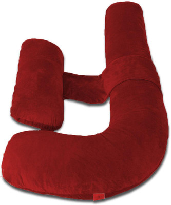 Mom's Moon Luxury H Shape MAROON Microfibre Solid Pregnancy Pillow Pack of 1(Wine)