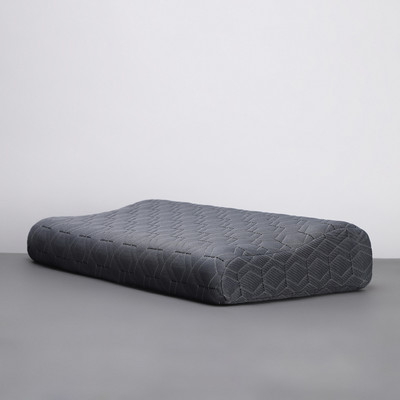 LA VERNE Cervical Contour Memory Stomache / Side Sleepers / Anti-Snoring Memory Foam Geometric Sleeping Pillow Pack of 1(Grey)