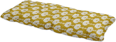 Vargottam Polyester Fibre Motifs Chair Pad Pack of 1(Yellow)