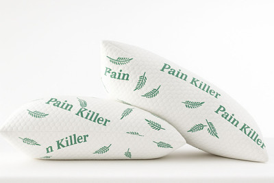 Pain killer ortho mattress Microfibre, Cotton Body Pillow Pack of 2 Polka, Solid, Floral, Smiley(White)