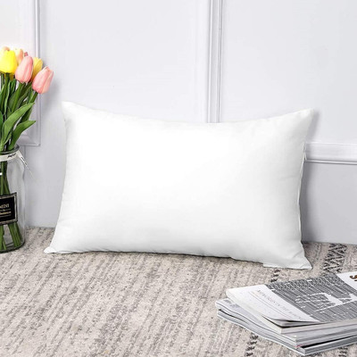 HOMESTIC by Kuber Industries Microfibre Solid Sleeping Pillow Pack of 1(White)