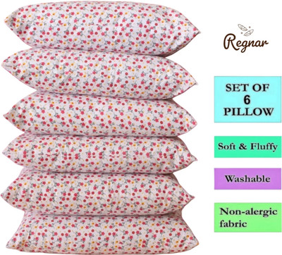 Regnar Cotton Sleeping Pillow Pack of 6 Solid Luxury(Multicolor)