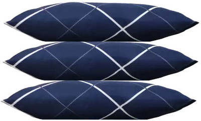 PALVIT Microfibre Abstract Sleeping Pillow Pack of 3(Blue)
