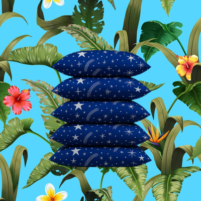 CATHROL Polyester Fibre Sleeping Pillow Pack of 5 Abstract 5 Pillows(Blue)