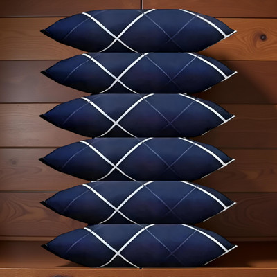 CIEZAR Microfibre Solid Sleeping Pillow Pack of 6(Blue)