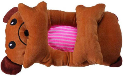 SLAZIE Microfibre Animals Baby Pillow Pack of 1(Brown)