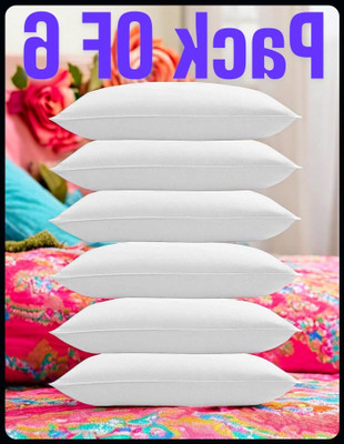JAYOG ENTERPRISE White Pillow 6 Microfibre Solid Sleeping Pillow Pack of 6(White)