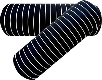 Changers Microfibre Stripes Bolster Pack of 2(Black)