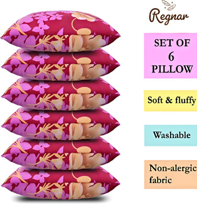 Regnar Cotton Sleeping Pillow Pack of 6 Abstract Luxury(Multicolor)