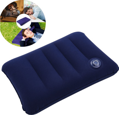 Naosucura Air Travel Pillow Pack of 1 Solid NaosuCura Rest Pillow(Blue)