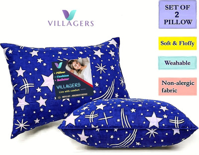 Gaulpastore LUXURY Microfibre Abstract Sleeping Pillow Pack of 2(Blue)