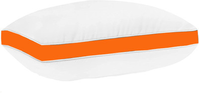 SIROKI BOND Microfibre Solid Sleeping Pillow Pack of 1(White Orange)