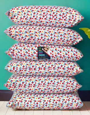ERANC LUXURY Polyester Fibre Abstract Sleeping Pillow Pack of 6(Multicolor)