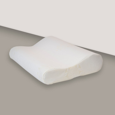 FOAM HOME Memory Foam Solid Orthopaedic Pillow Pack of 1(White/Off White)