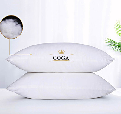 GOGA Cotton Sleeping Pillow Pack of 2 Solid LUXURY(White)