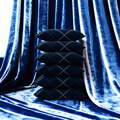 CATHROL 6 Pillows Microfibre Abstract Sleeping Pillow Pack of 6(Blue)