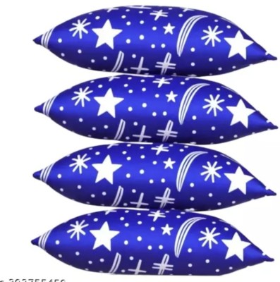 GUNVAR INDIA PRIVATE LIMITED LUXURY Polyester Fibre Abstract Sleeping Pillow Pack of 4(Blue)