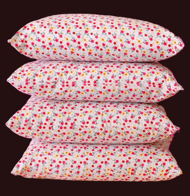 TWIROX LUXURY Polyester Fibre Floral Sleeping Pillow Pack of 4(PRINTED)