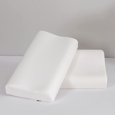 SuperblessLife Memory Foam Geometric Sleeping Pillow Pack of 1(White)