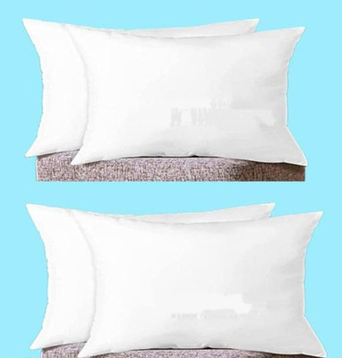 LIPONOS Polyester Fibre Sleeping Pillow Pack of 4 Abstract LUXURY(White)