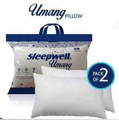 Sleepwell Pillow Set || Comfort And Support Pillow Microfibre Solid Sleeping Pillow Pack of 2(White)